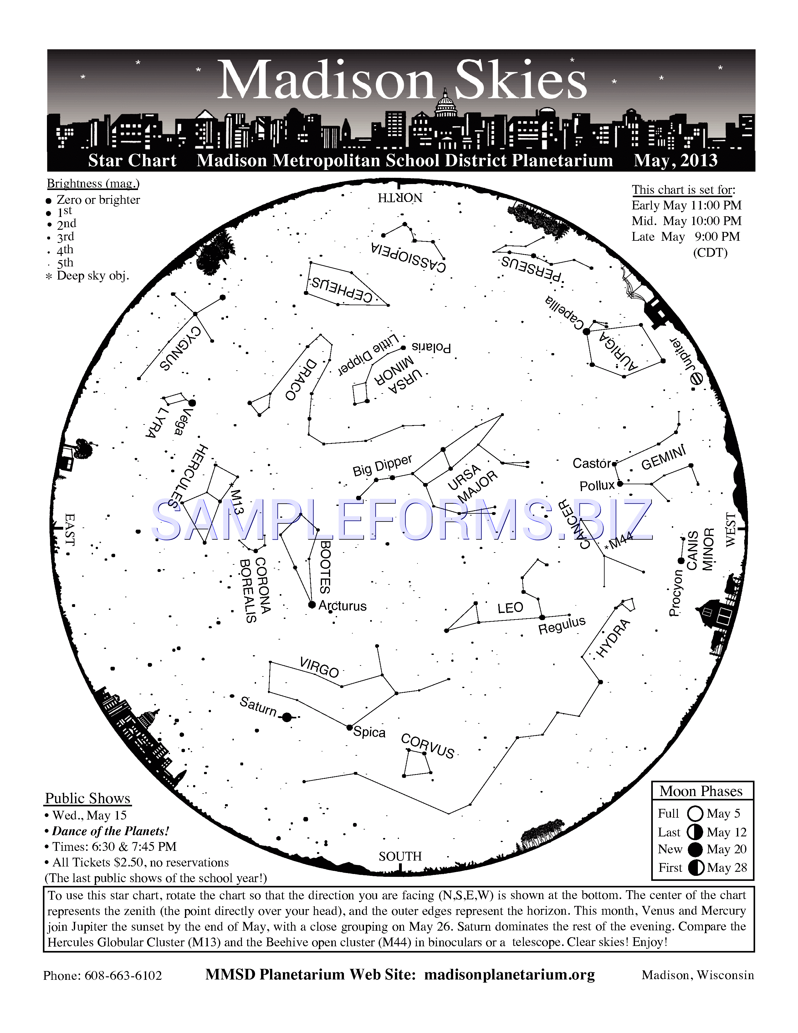 Preview free downloadable Star Chart 2 in PDF (page 1)